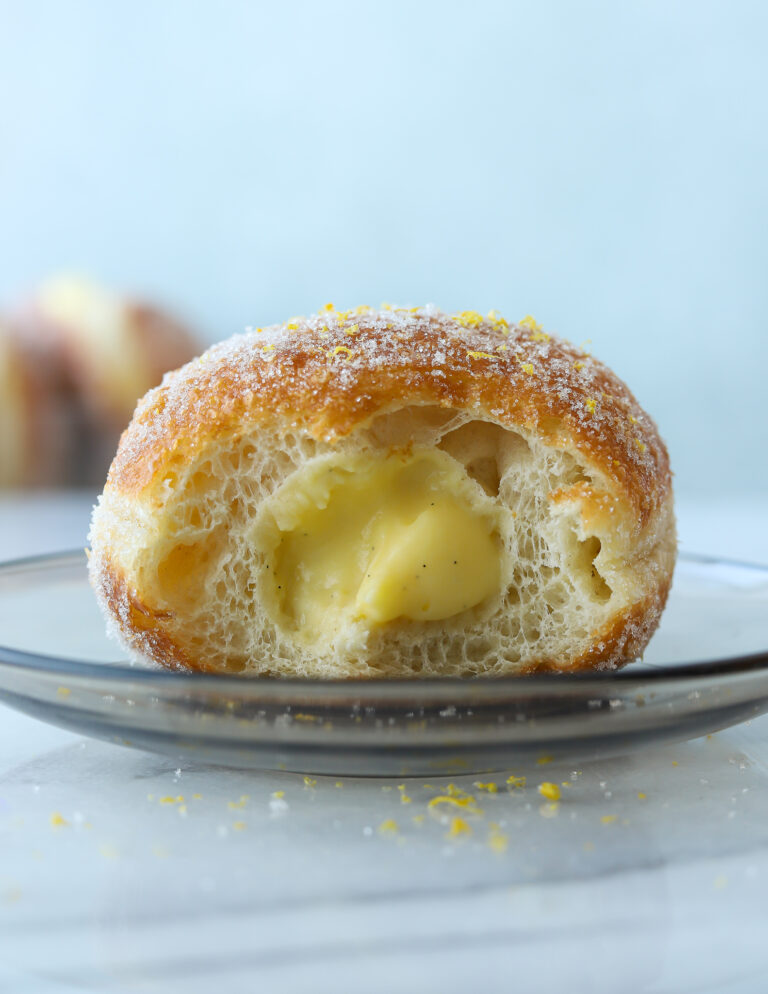 Sourdough Cream Filled Doughnuts