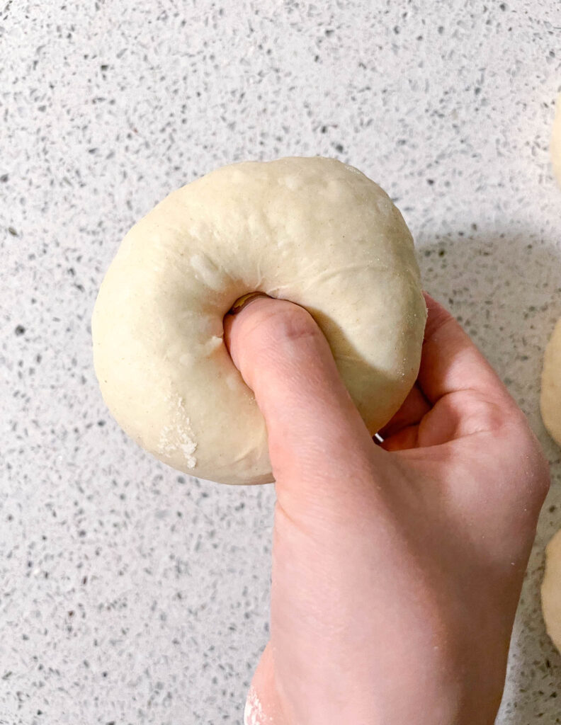 how to shape bagels