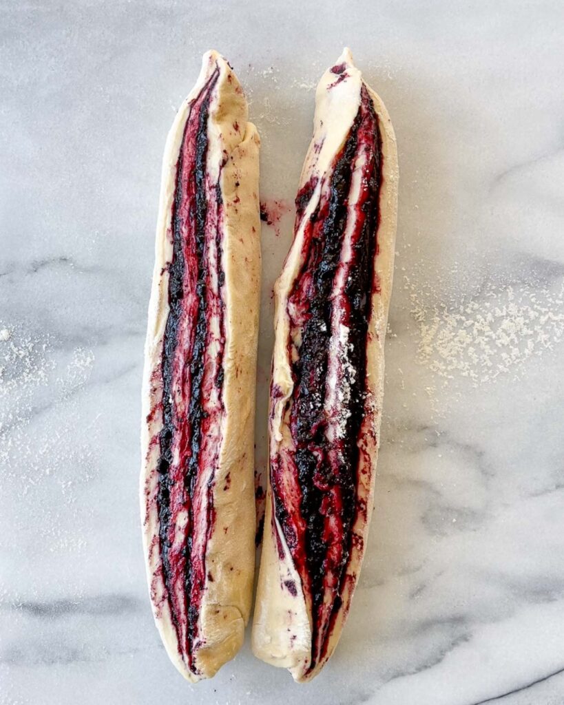 Blueberry And Lemon Sourdough Babka Shaping