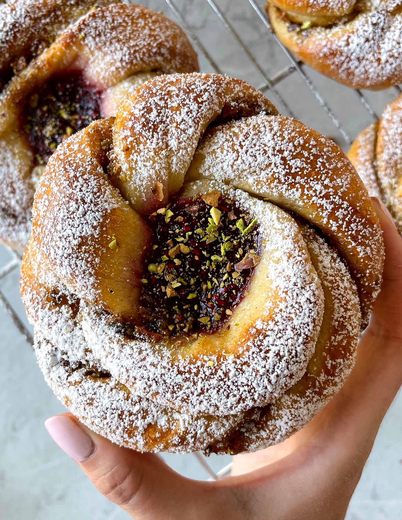 Sourdough Cardamom Knots With Raspberry & Pistachio - Bread By Elise