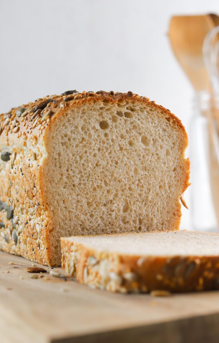 Easy Seeded Sourdough Sandwich Bread