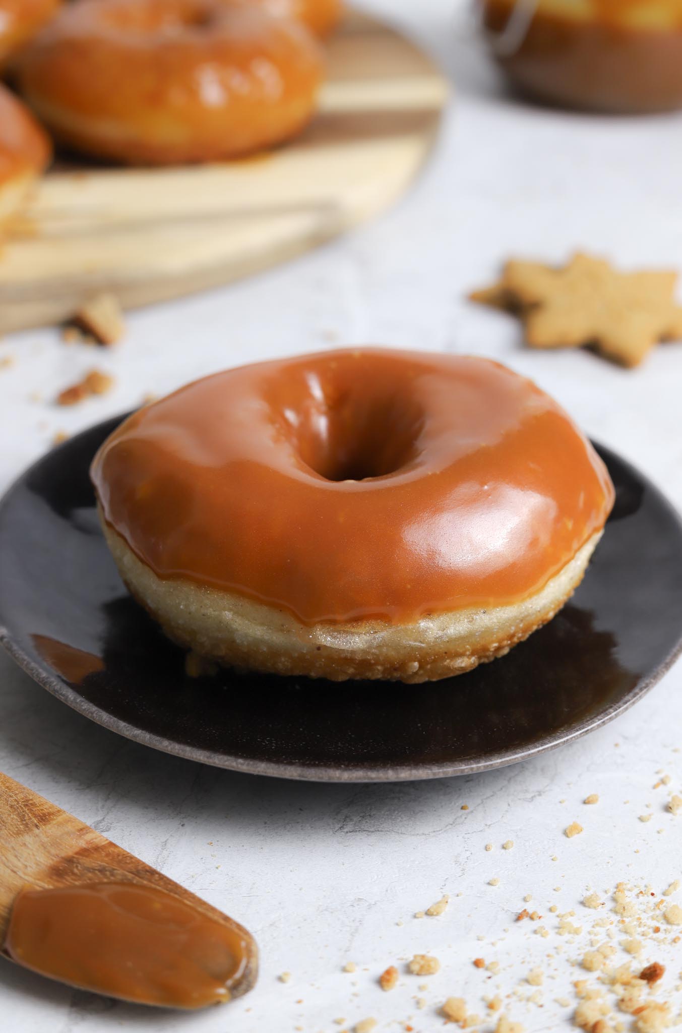 Banana Donuts with Salted Caramel Glaze - Accidental Happy Baker