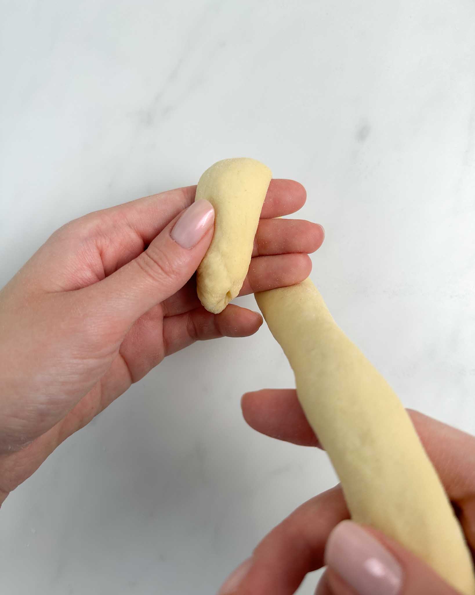 Step 11: how to shape potato bread knots