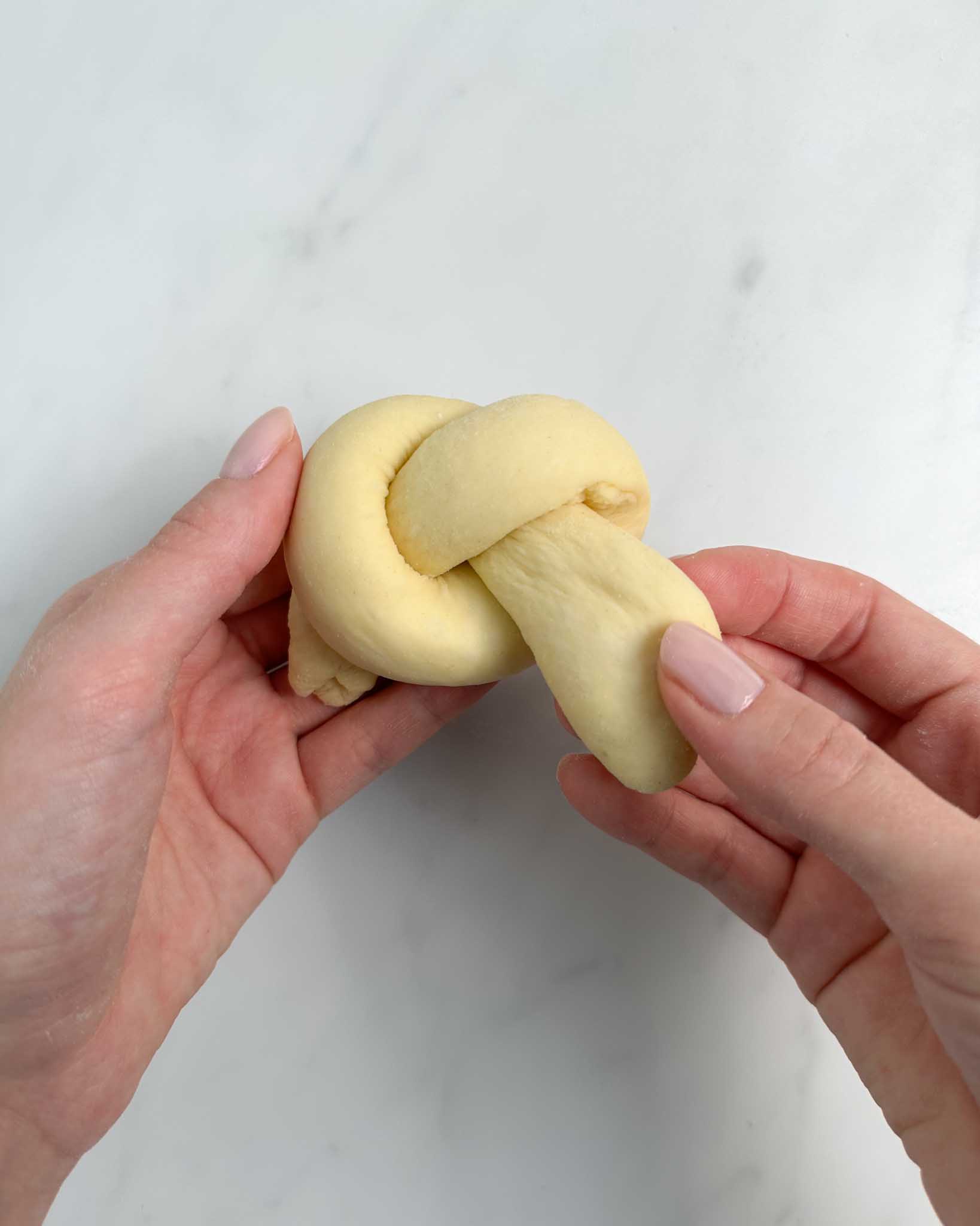 Step 15: how to shape potato bread knots