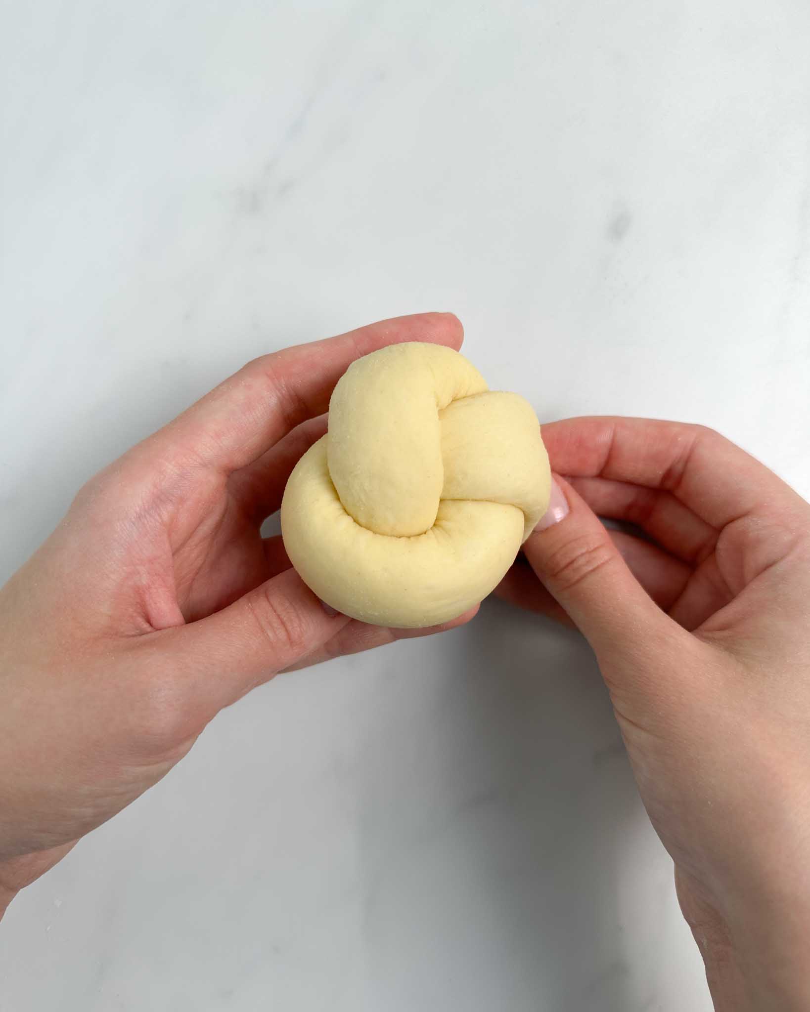 Step 16: how to shape potato bread knots