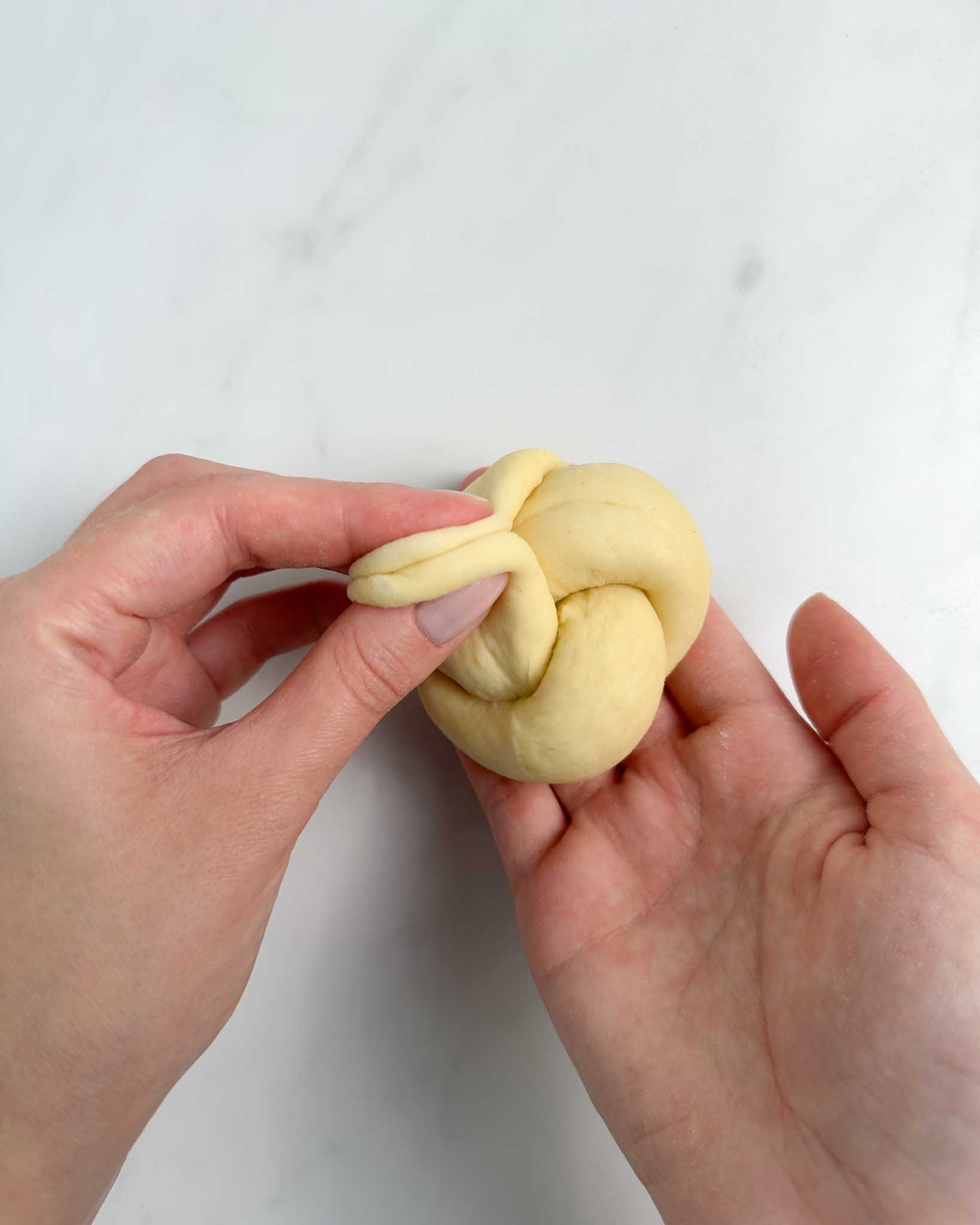 Step 18: how to shape potato bread knots